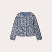 Veste matelassée boutonnée noir femme