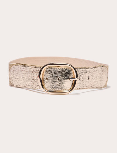 Ceinture élastiquée couleur or femme