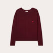 Pull manches longues bordeaux femme
