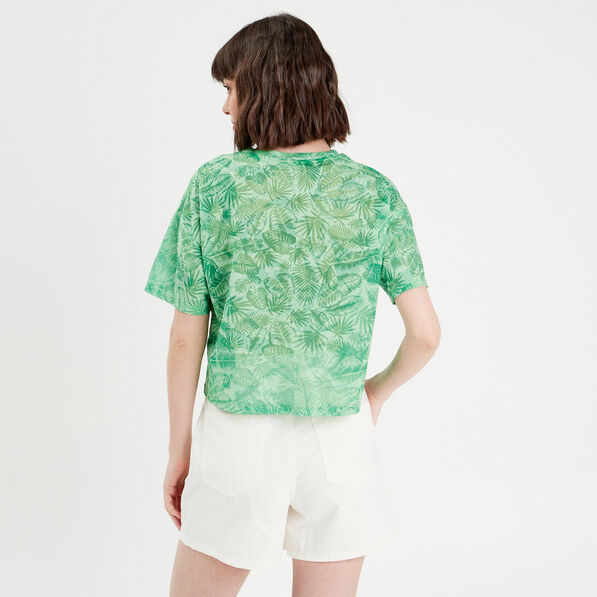 T-shirt manches courtes vert femme