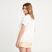 T-shirt manches courtes blanc femme
