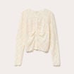 Gilet duveteux dentelle ivoire femme