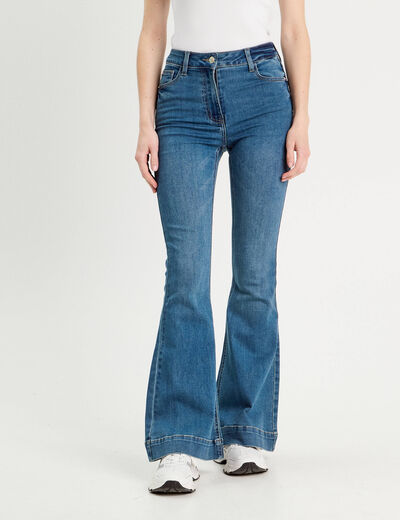 Jeans flare denim stone femme