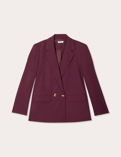 Blazer droit prune femme