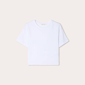 T-shirt cropped blanc femme