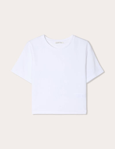T-shirt cropped blanc femme