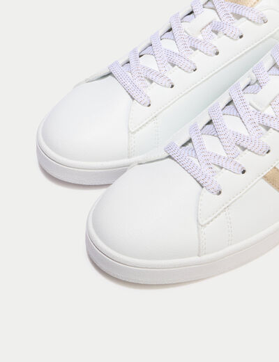 Baskets basses ecru femme