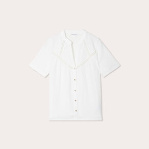 blouse manches courtes ecru femme Blouse manches courtes ecru femme