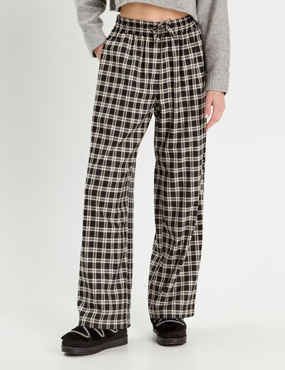 Pantalon large noir femme
