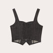Bustier en jean noir femme