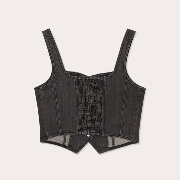 bustier en jean noir femme Bustier en jean noir femme