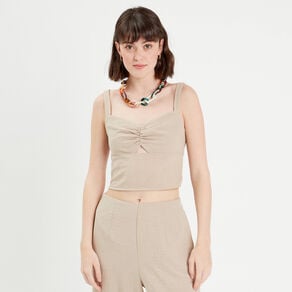 bustier bretelles fines beige femme Bustier bretelles fines beige femme