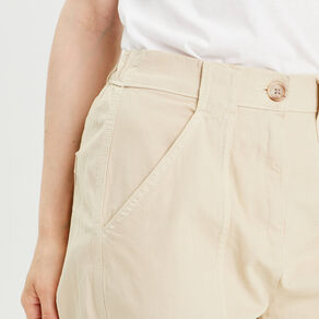 pantalon chino slim sable femme Pantalon chino slim sable femme