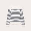 Pull fin manches longues encolure bateau bleu marine femme