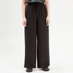 Pantalon large fluide noir femme
