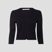 Gilet court ouvert noir femme