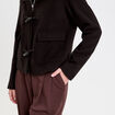 Manteau style dufflecoat noir femme