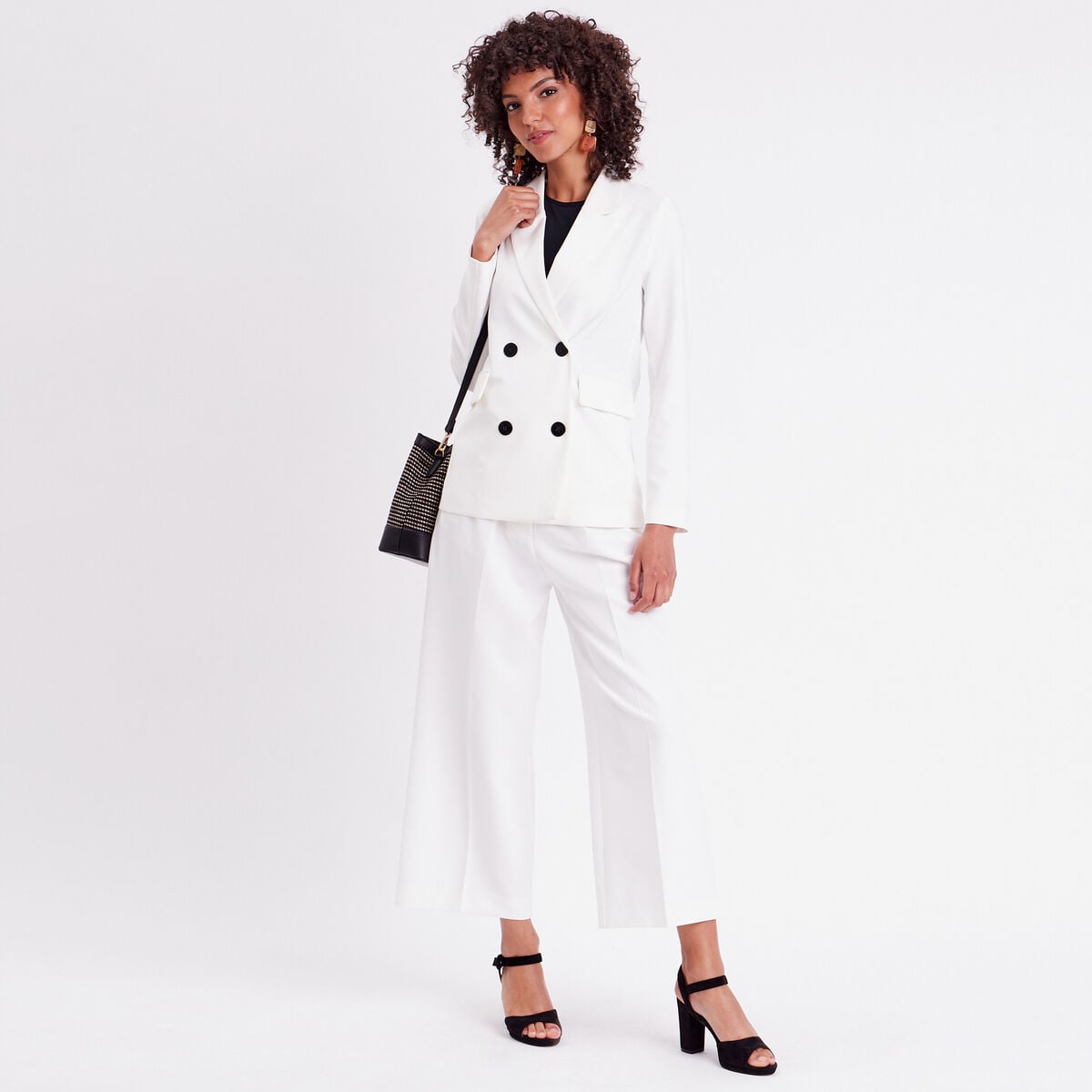 Veste blazer ecru femme