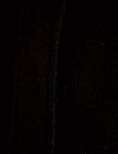 Manteau mi-long &agrave; capuche noir femme