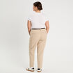 Pantalon cigarette ceinturé taupe femme