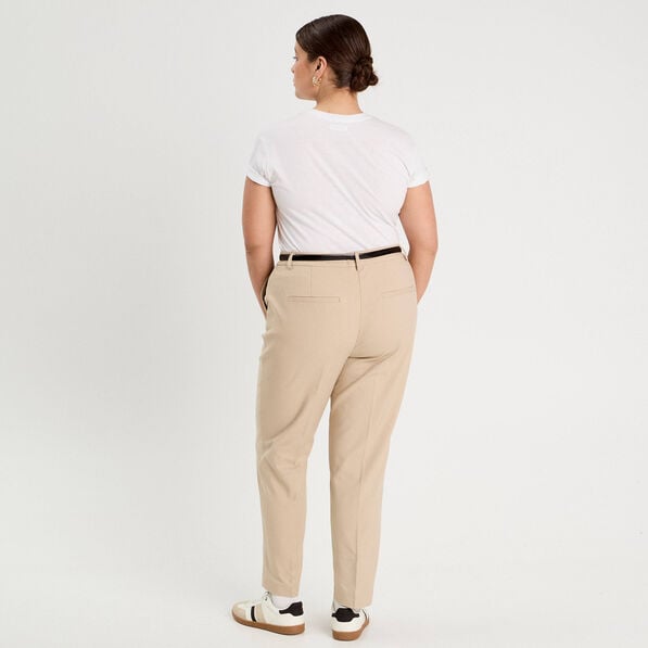 pantalon cigarette ceinture taupe femme Pantalon cigarette ceinturé taupe femme