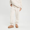 Pantalon effet polaire ecru femme