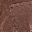 Pantalon droit en velours jaune femme