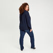 Chemise manches longues bleu marine femme