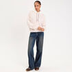 Sweat effet polaire fausse fourrure sable femme