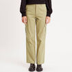 Pantalon droit cargo vert olive femme