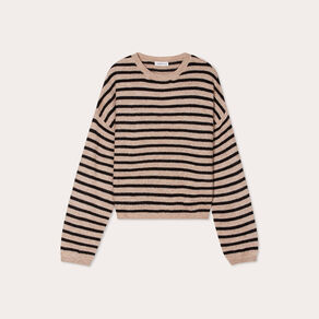 Pull manches longues sable femme