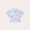 Chemise manches courtes bleu roi femme