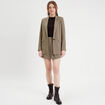 Veste blazer fluide vert kaki femme