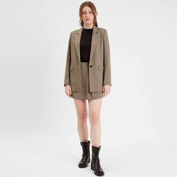 veste blazer fluide vert kaki femme Veste blazer fluide vert kaki femme