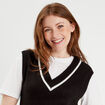 Pull sans manches noir femme
