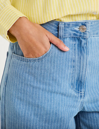 Jeans barrel bleu femme