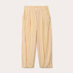 Pantalon large fluide jaune paille femme