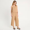 Combinaison sans manches beige femme
