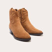 Bottines western suédine camel femme