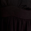 Robe courte &eacute;vas&eacute;e col v manches 3/4 noir femme