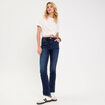 Jean droit regular taille standard denim brut femme