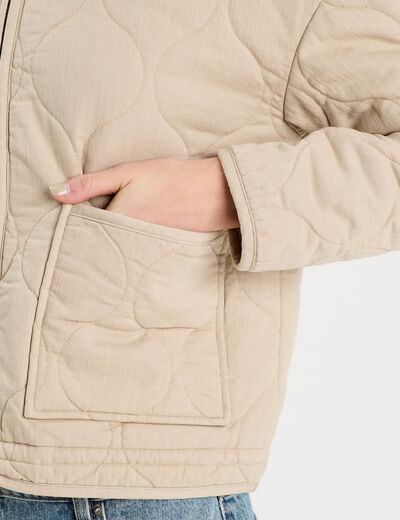 Veste matelassée zippée sable femme
