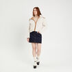 Jupe droite courte en jean denim brut femme