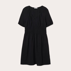 Robe évasée fluide noir femme