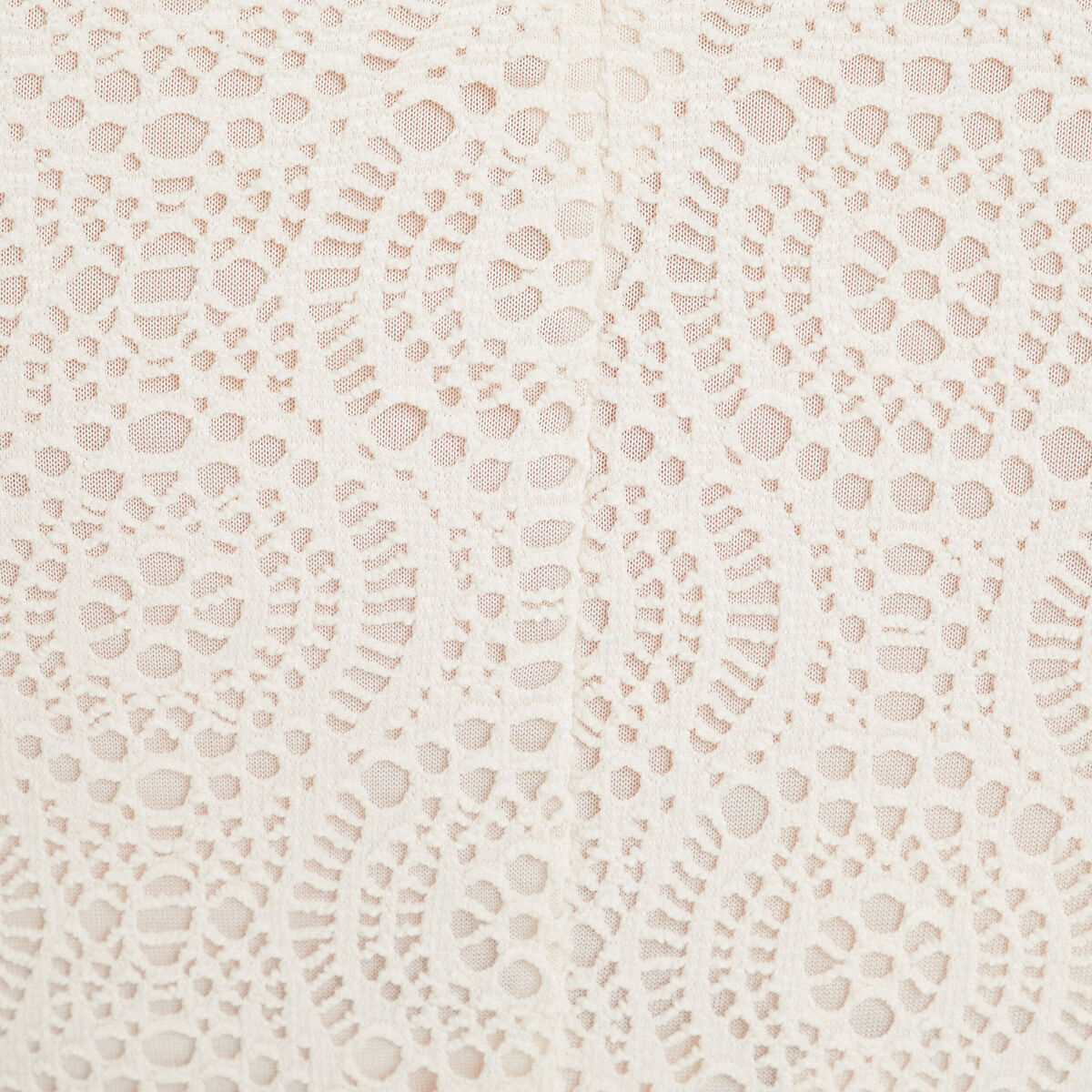 Robe longue évasée dentelle ecru femme