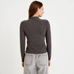 Doudou manches longues ajust&eacute; gris femme