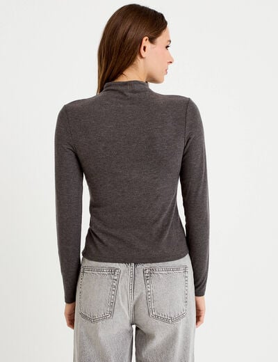 Doudou manches longues ajust&eacute; gris femme