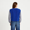 Gilet sans manches effet polaire bleu electrique femme