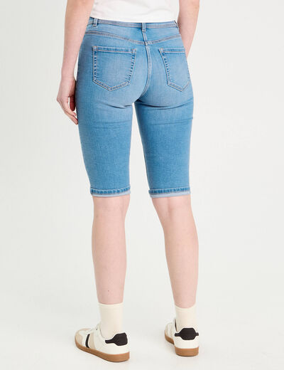 Bermuda skinny en jean denim double stone femme