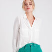 Chemise manches longues ecru femme